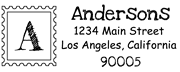 Postage Stamp Monogram Address Stamp Sample